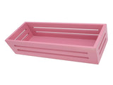12.99 X 6.1 X 3.94in Wooden Storage Basket Multifunctional Pink Storage Crate Box for Bathroom V1294-YM0901-3117240340611