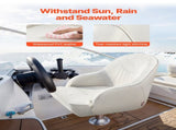 Boat Seat, Low Backrest, Boat Seat Captain Bucket Seat with Thickened Sponge Cushion & Waterproof V952-CZZYZDWFZBSBJKGMK001V0