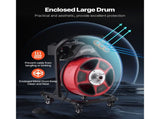 Drain Cleaner Machine 15m x 13mm, Manual Feed Sewer Snake Auger on Wheels - with 4 Cutters & V952-SDJJKLSGDSTJWGUIY002V3