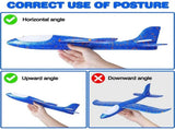 4PCS Flashing Glider Plane, Colored led Lights Play at Night, Foam Airplane Have 2 Flight Mode, The V1366-AZ2-W-13270