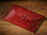 PU Leather File Folder Case Leather Document Folder with String Closure, PU Leather File Wallet V1370-AZ4-12938