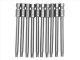 20Pcs 100mm Length 1/4 Inch Hex T20 Torx Security Screwdriver Bits, Silver Gray V1366-AZ2-W-15833