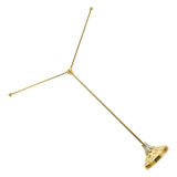 Golden Iron Table Flagpole Holder for Office Desk Storage 2Pcs V1369-AZ3-W-20083