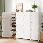 Artiss Shoe Rack DIY 16 Storage Cube Stackable White DIY-SHOE-16-WH