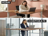 FORTIA Corner Standing Desk, 160x140cm, 72-118cm Sit to Stand Up Electric Height Adjustable, Walnut V219-ADKCORFOR1WLSA