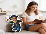 Custom Photo Graduation Memory Pillowcase with Your Picture, Unique Shape Throw Design, Soft Peach V1369-AZ3-W-25492