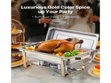 Chafing Dish Buffet Set, 8 Qt 4 Pack, Stainless Steel Chafer with 4 Full Size Pans, Rectangle V952-ZFXBXGBLSTGKXK5LUV0