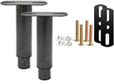 Bed frame support leg - bed legs - box spring legs - 2 pieces - 18 to 33 cm - iron - gray V1188-NK-BOL-493