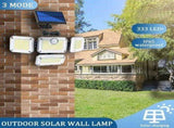 solar outdoor light, motion sensor wall light, waterproof led light, rotatable solar panel, V1102-124-19049-WHI-4PCS