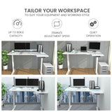 FORTIA 145W x 60D x 85D Dual-Motor 80kg Load Adjustable Sit-Stand Up R-Hand Sided Corner Desk V219-ADKCORFOR2WB