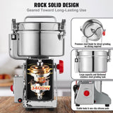 VEVOR 2500g Commercial Spice Grinder Electric Grain Mill Grinder High Speed V952-DDDPSGWYMJ25ODXN1V3
