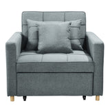 Suri 3-in-1 Convertible Sofa Chair Bed by Sarantino - Airforce Blue SOFA-YGG-7001-LNN-BLU