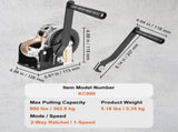 Hand Winch, 362.8 kg Pulling Capacity, Boat Trailer Winch Heavy Duty Rope Crank with 10 m Steel Wire V952-CYSDJP800BG0IYPD8V0