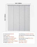 VEVOR Panel Track Blinds Extendable Track 116 cm to 218 cm W Trimmable Gray V952-MBGDBYCW4588QV93OV0
