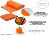 4x Outdoor Emergency Thermal Waterproof Sleeping Bag Camping Survival Bivvy Sack V1188-ONEFD72-00324-1