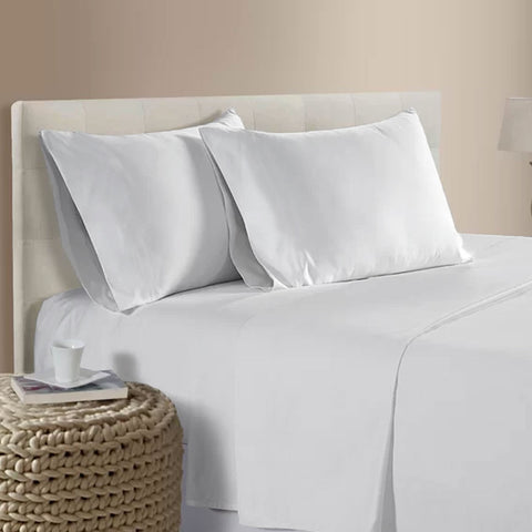 400TC Bamboo Cotton Sheet Set White Queen V442-ATX-SHEETS-400TCBAMBOO-WHITE-QS