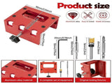 Hinge & Mortise Jig Kit with Anodized Aluminum Build, Optimized Fixture Structure, User Friendly V1366-AZ2-W-15533