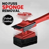Heat-Resistant BBQ Grill Cleaning Sponge with Dual Handles for Removing Grease and Food Residue from V1189-LC-HW-00657