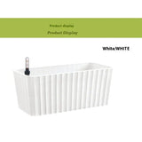 2pcs White Flower pots Numerous Expressive Animations Based On The Environment, for Indoor V1366-AZ2-W-06518