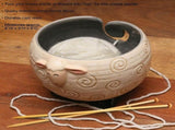 Ceramic Yarn Bowl Knitting Bowl - Holds of Yarn for Free Needlecrafts, 6inch W x 4.5inch H V1369-AZ3-W-11475