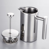 Stainless French Press Coffee Maker, 1000Ml, Double Wall Insulated French Press Stainless V1370-AZ4-19708