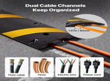 1830MM Rubber Speed Bump, 2 Pack, 2 Channel Heavy Duty Traffic Speed Hump, 9,979 kg/Axle Load V952-JSDDLBHPDZK2UP77S001V0