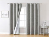Blackout Curtains for Bedroom Grommet Insulated Room Curtains for Living Room, Set of 2 Panels V1294-YM0901-H41140-GY2