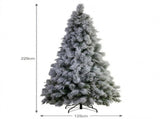 Christabelle 2.3m 7.5ft Alpine Snow Christmas Tree Pre Lit Multi Function LED Flocked Pine Cone 112_WFLAS75