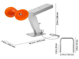 Boat Trailer Winch Stand with Roller, Adjustable Height 365-548 mm, Boat Winch Mount with U-Bolts V952-CYJPZJZZJ00032G30001V0