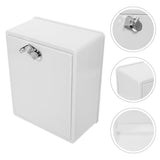 White Box with Space-Saving Design and Secure Lock for Convenient Storage V1369-AZ3-W-17167