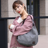 Women's Multi-pocket Shoulder Fashion Canvas Handbag, Women Shoulder Tote Vintage Top-Handle V1192-AZ-W-3066