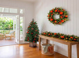Christabelle Sable Fir Christmas 3pc Set 1.2m Potted Tree 61cm Wreath 2.74m Garland with Multic CMB-SENSF4P-WG