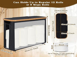 Toilet Paper Storage Basket with Lid, Holds 9-12 Rollsblack V1188-MS-525-004