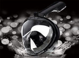 Full Face Snorkel Mask, Anti Fog Diving Mask 180 Degree Panoramic View Leakproof Snorkeling Gear for V1192-AZ-W-10528