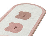 Cartoon Animal Pattern Area Rug Door Mat Soft Cute Oval Rug Bedside Carpet Decoration for Home V1294-YM0706-3117230186711