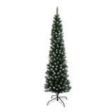 Jingle Jollys Christmas Tree 1.8m Xmas Tree Decorations Snowy 300 Tips XM-TR-SLIM-6F-SNOW