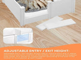 Rooster Farms 2.96m x 1.48m PVC Dog Whelping Box Playpen Kit - Anti-Crush Rail V238-SUPDZ-41965153124432