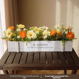 faux potted plant, sunflower, wooden box, home decor, Australia, living room tabletop V1106-112-23547-MLT-30