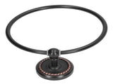 Bathroom Towel Ring Brass Wall Mounted Antique Towel Holder Toilet Towel Rack Black Twisted Pattern V1294-YM0626-3112220088611