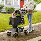 VEVOR Pet Stroller, 4 Wheels Dog Stroller Rotate Brakes, 35lbs Weight Capacity, Puppy Stroller V952-CWTCCGK4QSHD89VDVV0