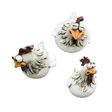 Chicken Sitting on Fence Decor Garden Statues for Fences Rooster Statues Wall Art Yard Art V1369-AZ3-W-11865