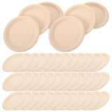 50-Pack Paper Plates with Elegant Round Design for Home, Parties, Events and Everyday Use V1369-AZ3-W-19414