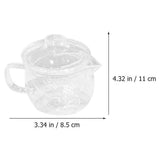 Glass Flower Teapot Small Loose Leaf Kettle for Scented Water Brewing Office and Home Use V1370-AZ4-16026