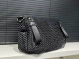 Women's fashionable mesh-paneled crossbody bag, large-capacity lightweight mesh travel vacation V1232-WMXKB001