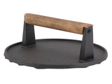 Cast Iron Grill Press Round Heavy Duty 3 Lbs Prevent Scalding Burger Press with Handle for Kitchen V1294-YM0523-3118220068911