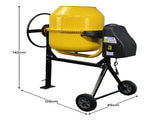 Kartrite Portable 200L Concrete Cement Mixer Sand Gravel Dual Mix Blades & Tipper Lock 850W Hea PCM-700-200
