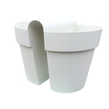 2PCS Grey Color Guardrail Saddle Pot Thickened PP Resin Hanging Saddle Railing Planter for Office V1294-YM0901-210508TW0135