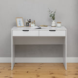 ODESSA DESK - WHITE - FLUTED - PULL BLACK V164-ECS14F03B