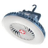 2PCS Portable Camping Fan with LED Lantern USB Rechargeable Waterproof Tent Fan with Hanging Hook V1192-AZ-W-11349