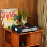 Gadhouse Brad MKII Record Player - Navy Bundled Record Storage Crate V398-GAD0104-BSC